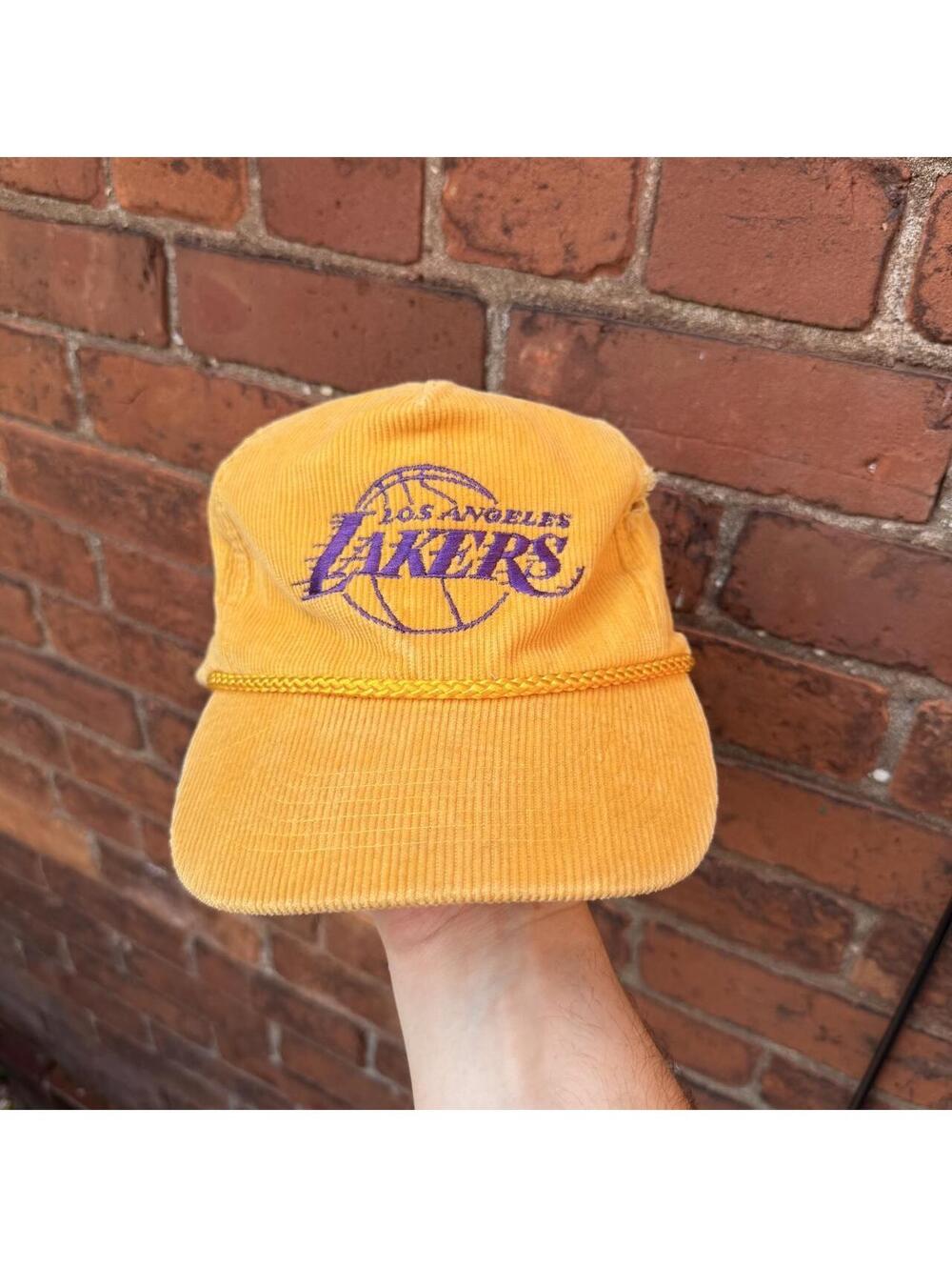 vintage Los Angeles lakers corduroy hat 80s/90s